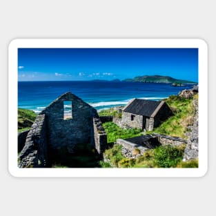 Ruins of an Old Cottage on the Dingle Peninsula in Ireland Sticker